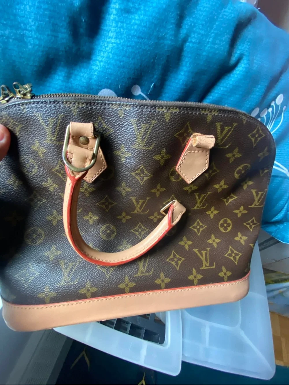Louis Vuitton Brown Monogram Satchel with Tan Handles - Picture 12 of 16